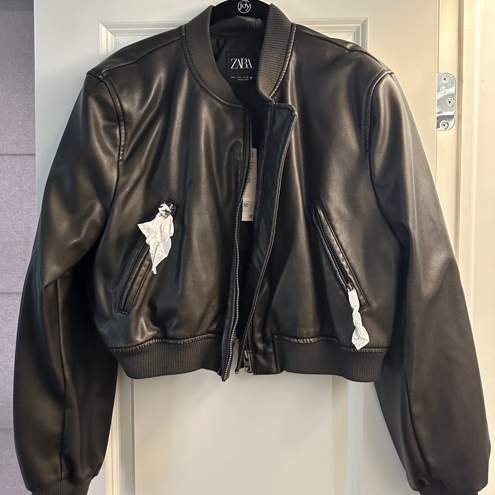 Zara leather jacket